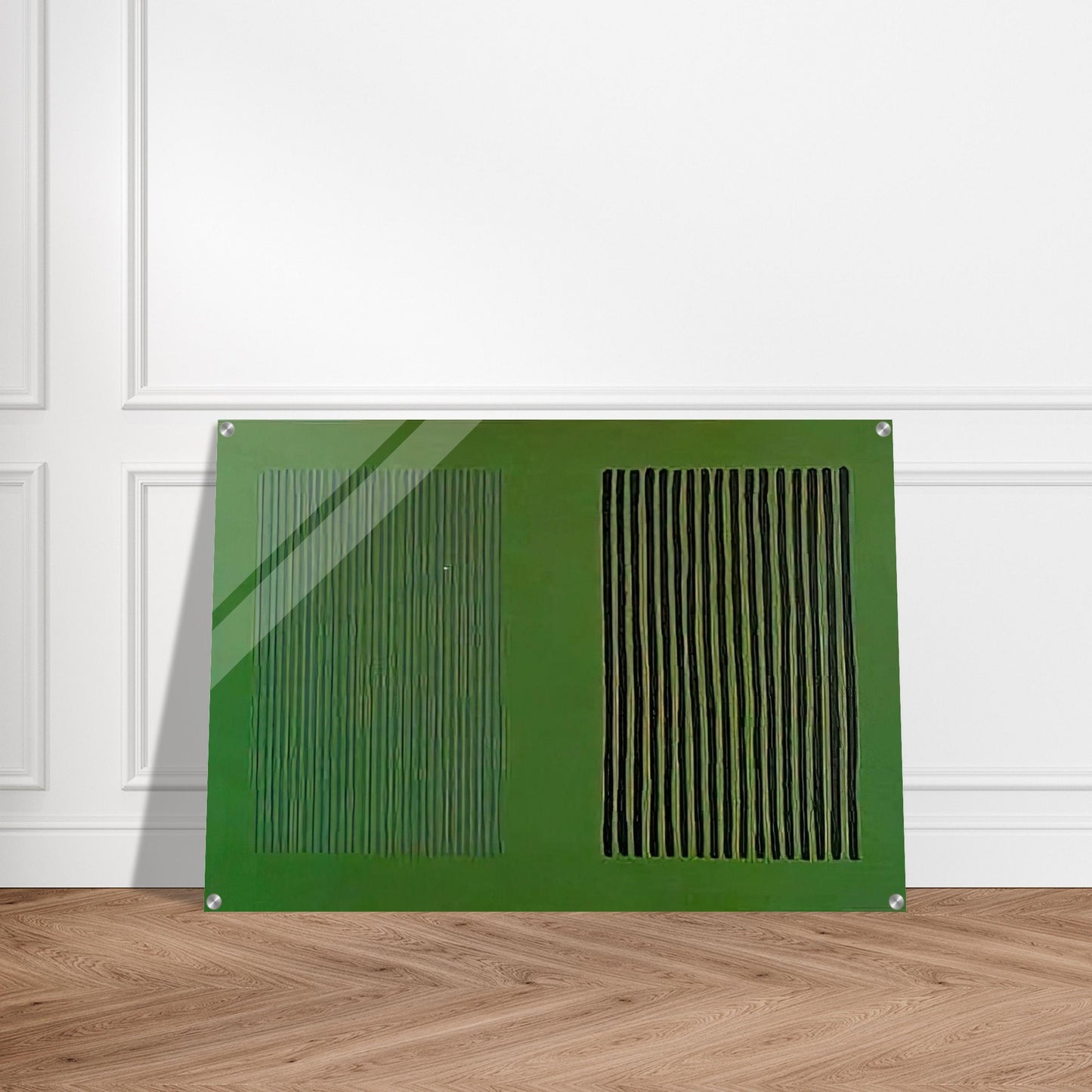 Green Giant - 1980 - Gene Davis Acrylic Print - 70x100 cm / 28x40″ inches | Gene Davis Wall Art | Gene Davis Prints