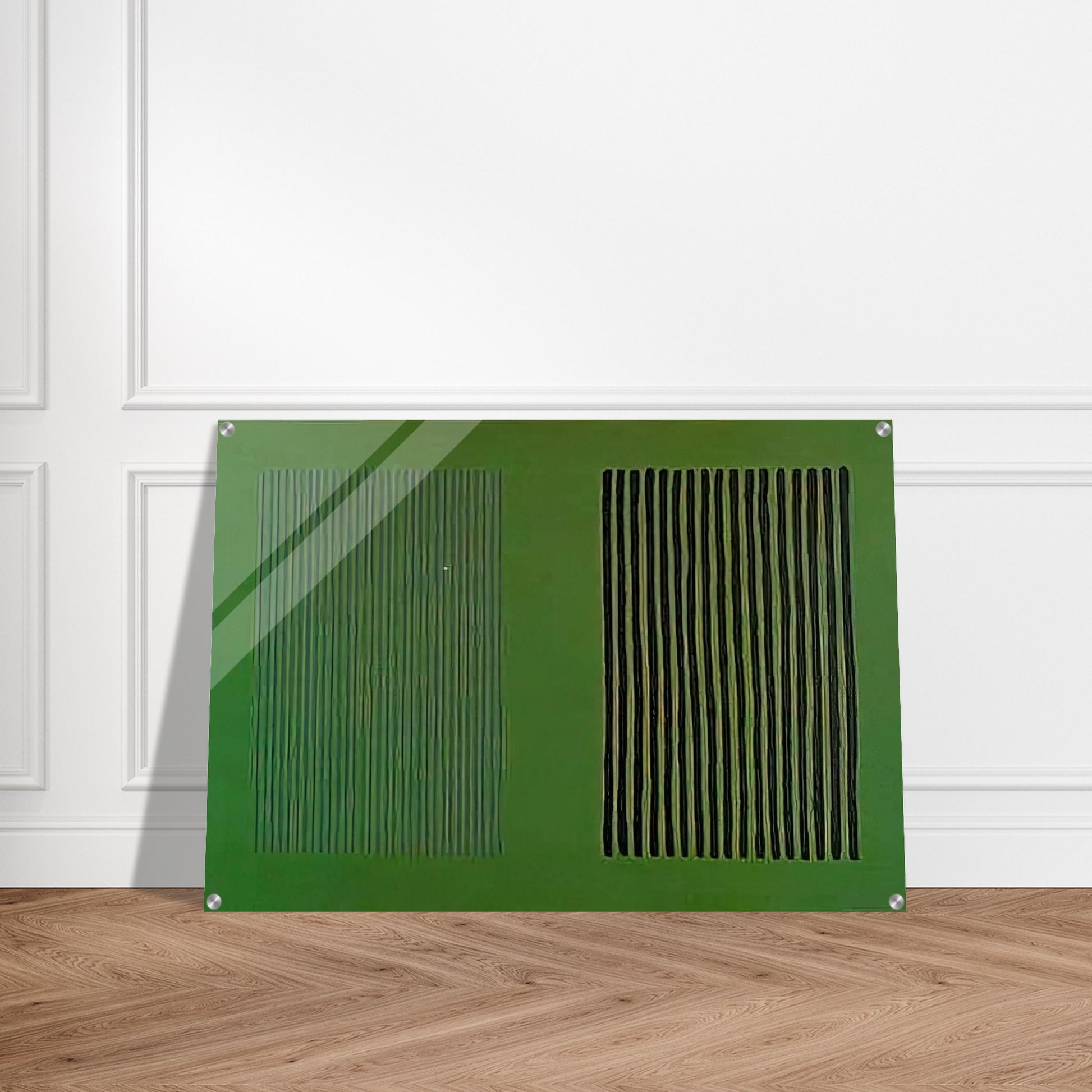 Green Giant - 1980 - Gene Davis Acrylic Print - 70x100 cm / 28x40″ inches | Gene Davis Wall Art | Gene Davis Prints