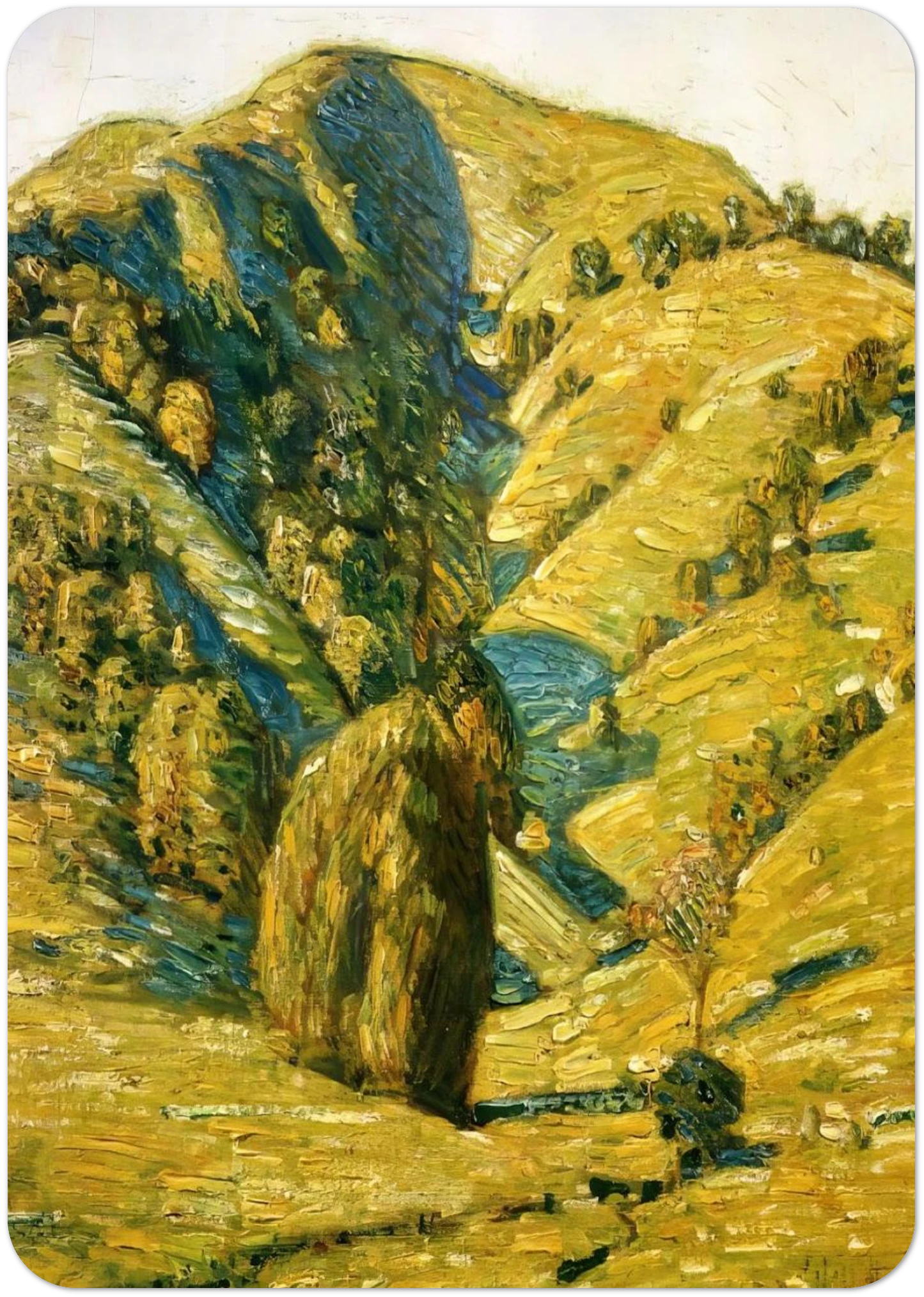 Hill of the Sun, San Anselmo, California By Childe Hassam Pack of 10 Post Cards | Childe Hassam Post Cards | A6 (10.5 x 14.8 cm) - 4.1 x 5.8 inches