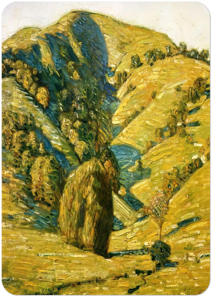Hill of the Sun, San Anselmo, California By Childe Hassam Pack of 10 Post Cards | Childe Hassam Post Cards | A6 (10.5 x 14.8 cm) - 4.1 x 5.8 inches