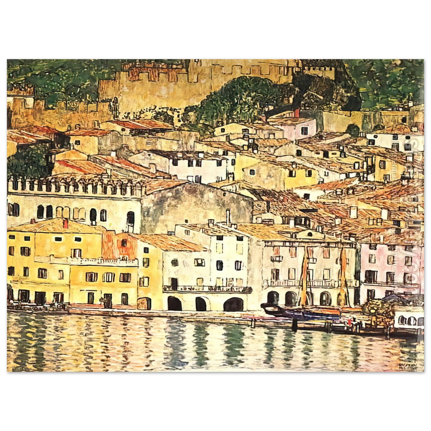 Gustav Klimt - MALCESINE ON LAKE GARDA Fine Art Poster - Default Title