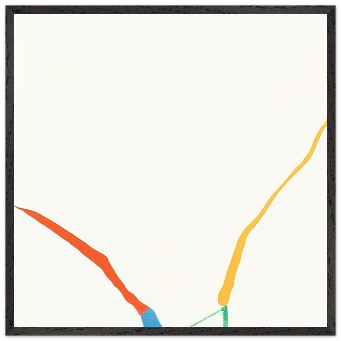 Helen Frankenthaler - What Red Lines Can Do - 1970 Wall art - 15x20 cm / 6x8 inches - Premium Wooden Framed Poster With Fine Art Paper - White frame