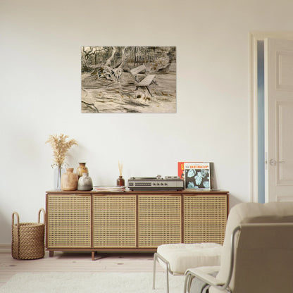 The Bench - Vincent van Gogh Brushed Aluminum Print - 70x100 cm / 28x40 inches | Vincent van Gogh Aluminum Print | Vincent van Gogh Prints