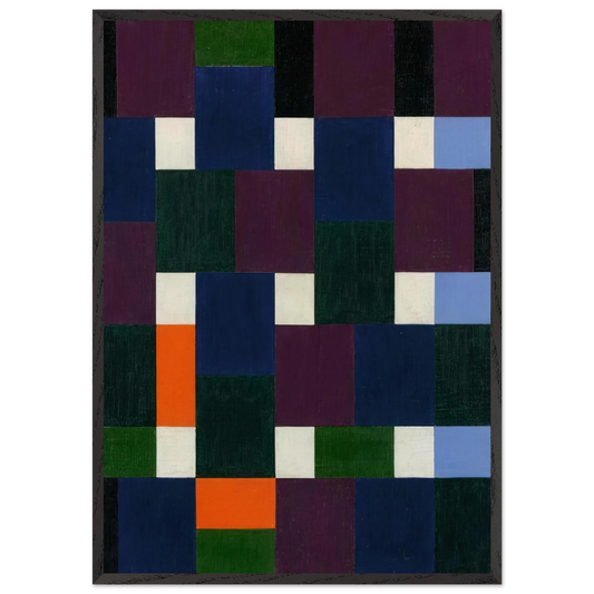 Eight Colour Groups - 1947 - Max Bill Framed Art Print – Black Wooden Frame - Default Title - -Framed Art Print