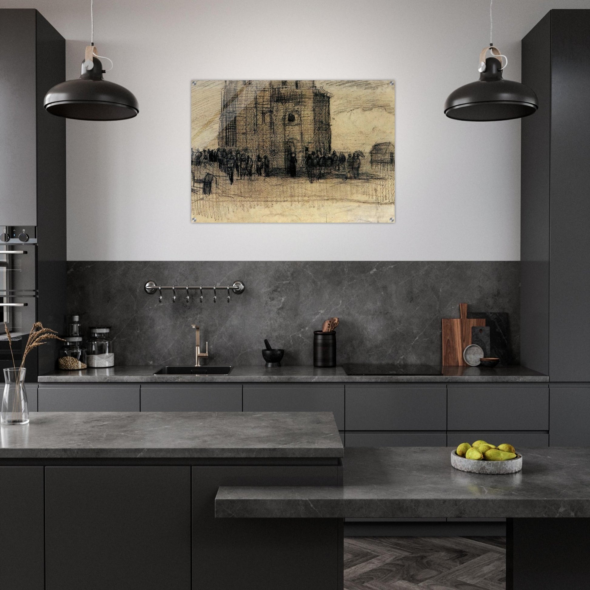 Sale of Building Scrap - Vincent van Gogh Acrylic Print - 70x100 cm / 28x40″ inches