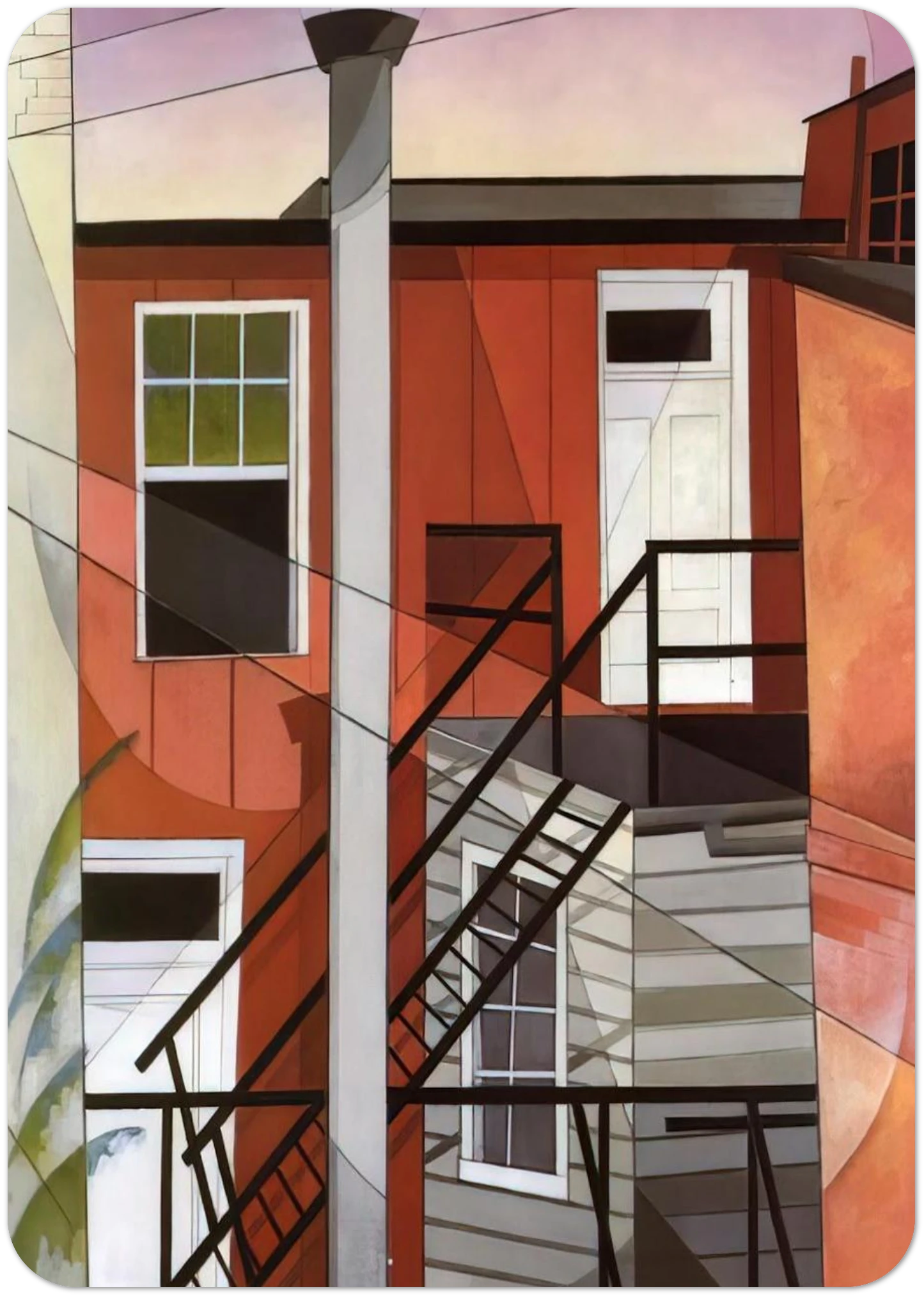 Modern Conveniences - 1921 By Charles Demuth Pack of 10 Post Cards | Charles Demuth Post Cards | A6 (10.5 x 14.8 cm) - 4.1 x 5.8 inches