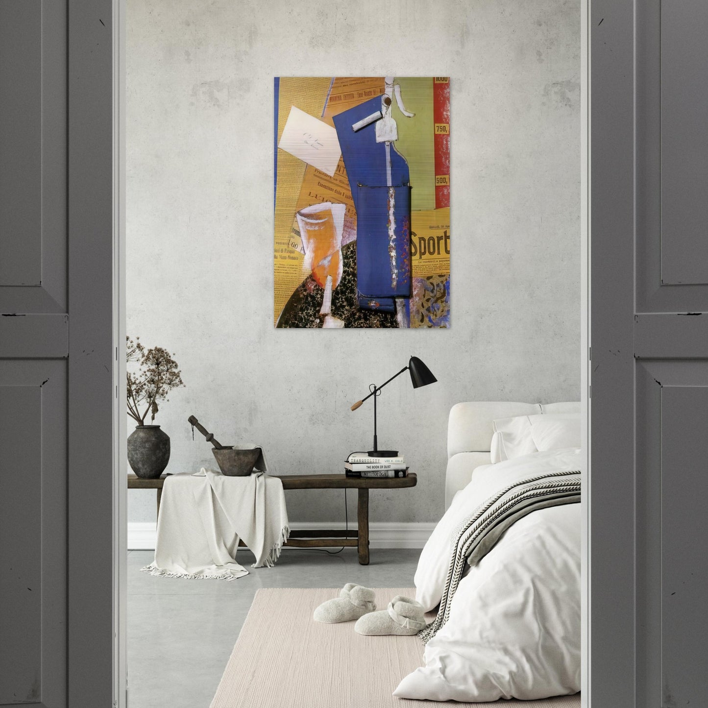 STILL LIFE WITH SYPHON SODA WATER 1914 - Carlo Carra Brushed Aluminum Print - 70x100 cm / 28x40 inches | Carlo Carra Aluminum Print | Carlo Carra Prints