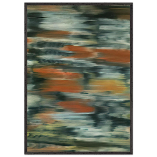 TOWNSCAPE PX 1968 - Gerhard Richter 70x100 cm / 28x40 inches Framed Art Print – Black Wooden Frame