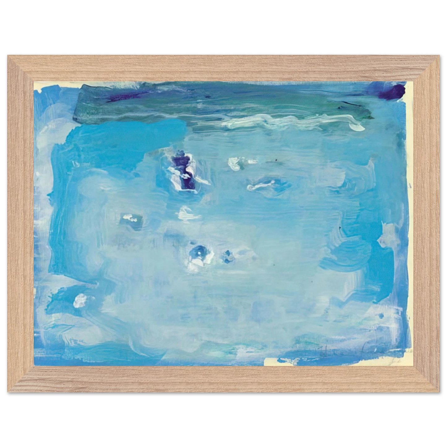 Helen Frankenthaler - Untitled - Color Field Painting, Lyrical Abstraction Wall art - A2 (42 x 59.4  cm) - Premium Wooden Framed Poster With Fine Art Paper - Black frame