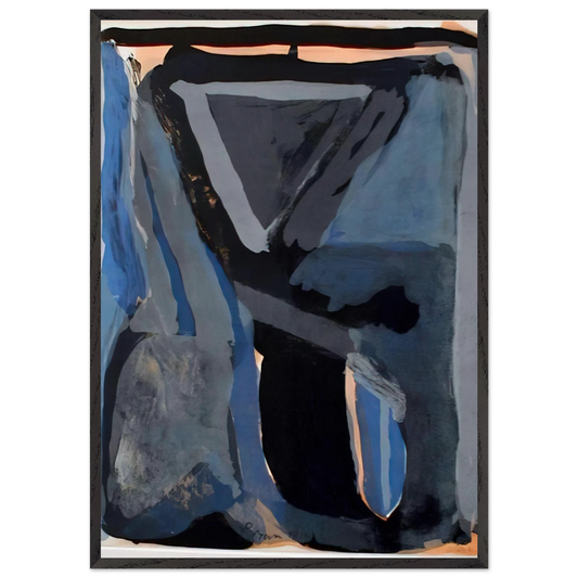 LUnique II - 1973 - Bram van Velde Framed Art Print – Black Wooden Frame - Default Title - -Framed Art Print