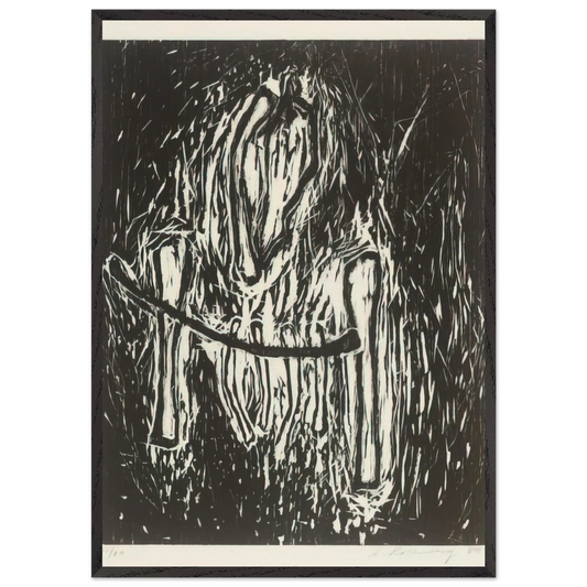 HEAD AND BONES 1980 - Susan Rothenberg Framed Art Print – Black Wooden Frame - Default Title - -Framed Art Print