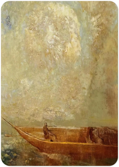 A BOAT By Odilon Redon Pack of 10 Post Cards | Odilon Redon Post Cards | A6 (10.5 x 14.8 cm) - 4.1 x 5.8 inches