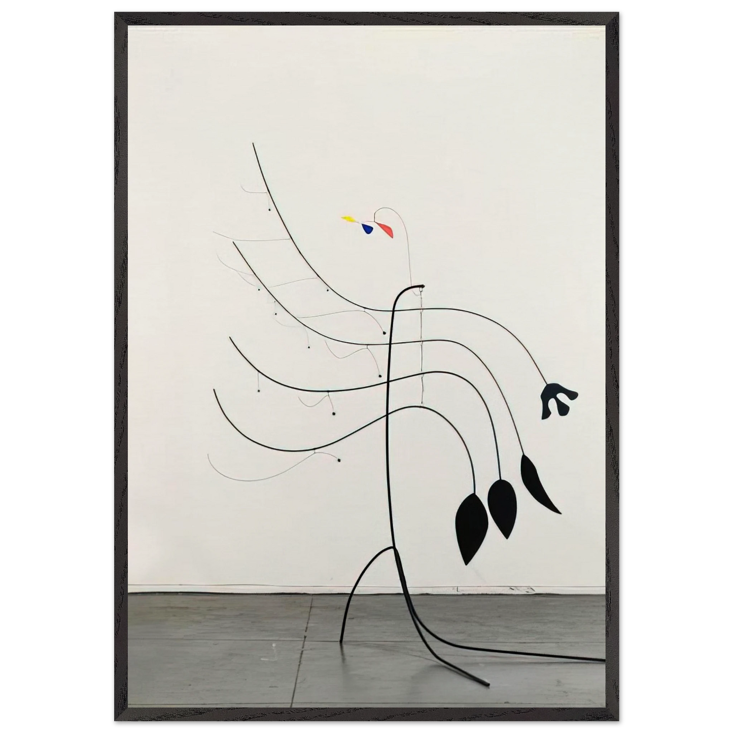 FOUR LEAVES AND THREE PETALS 1939 - Alexander Calder Framed Art Print – Black Wooden Frame - Default Title - -Framed Art Print