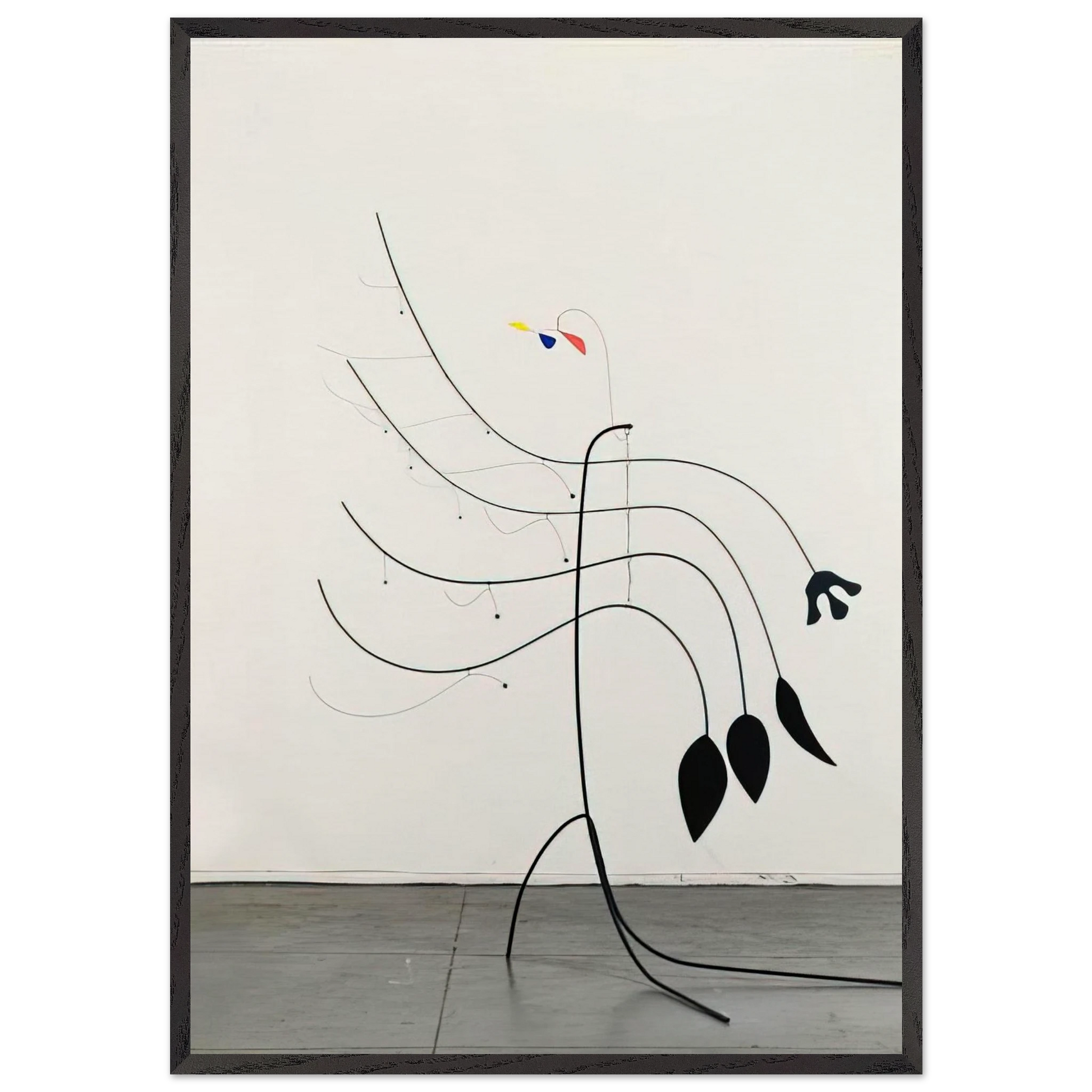 FOUR LEAVES AND THREE PETALS 1939 - Alexander Calder Framed Art Print – Black Wooden Frame - Default Title - -Framed Art Print
