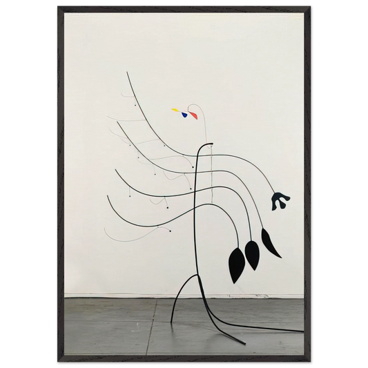 FOUR LEAVES AND THREE PETALS 1939 - Alexander Calder Framed Art Print – Black Wooden Frame - Default Title - -Framed Art Print