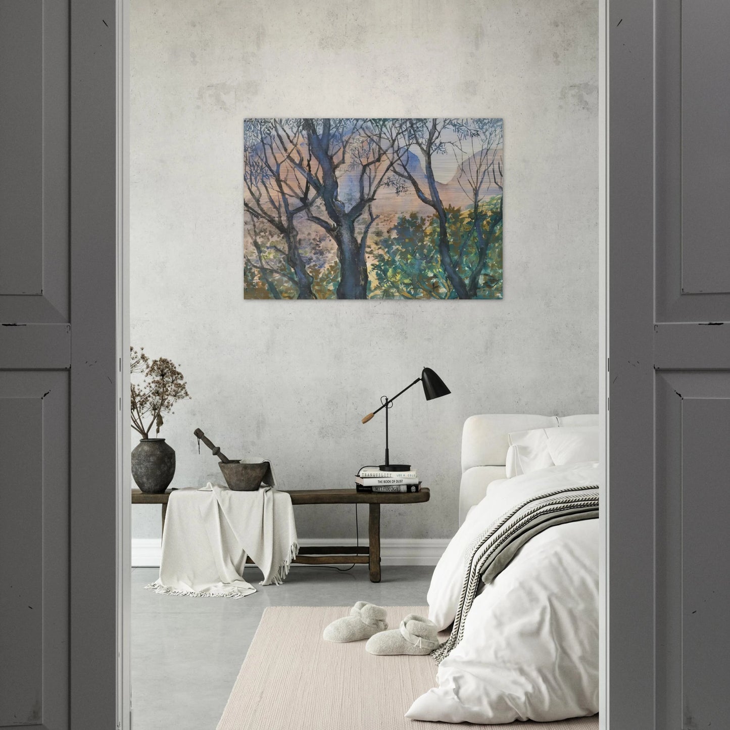 Pink Light - Post-Impressionism - Natalia Goncharova Brushed Aluminum Print - 70x100 cm / 28x40 inches | Natalia Goncharova Aluminum Print | Natalia Goncharova Prints