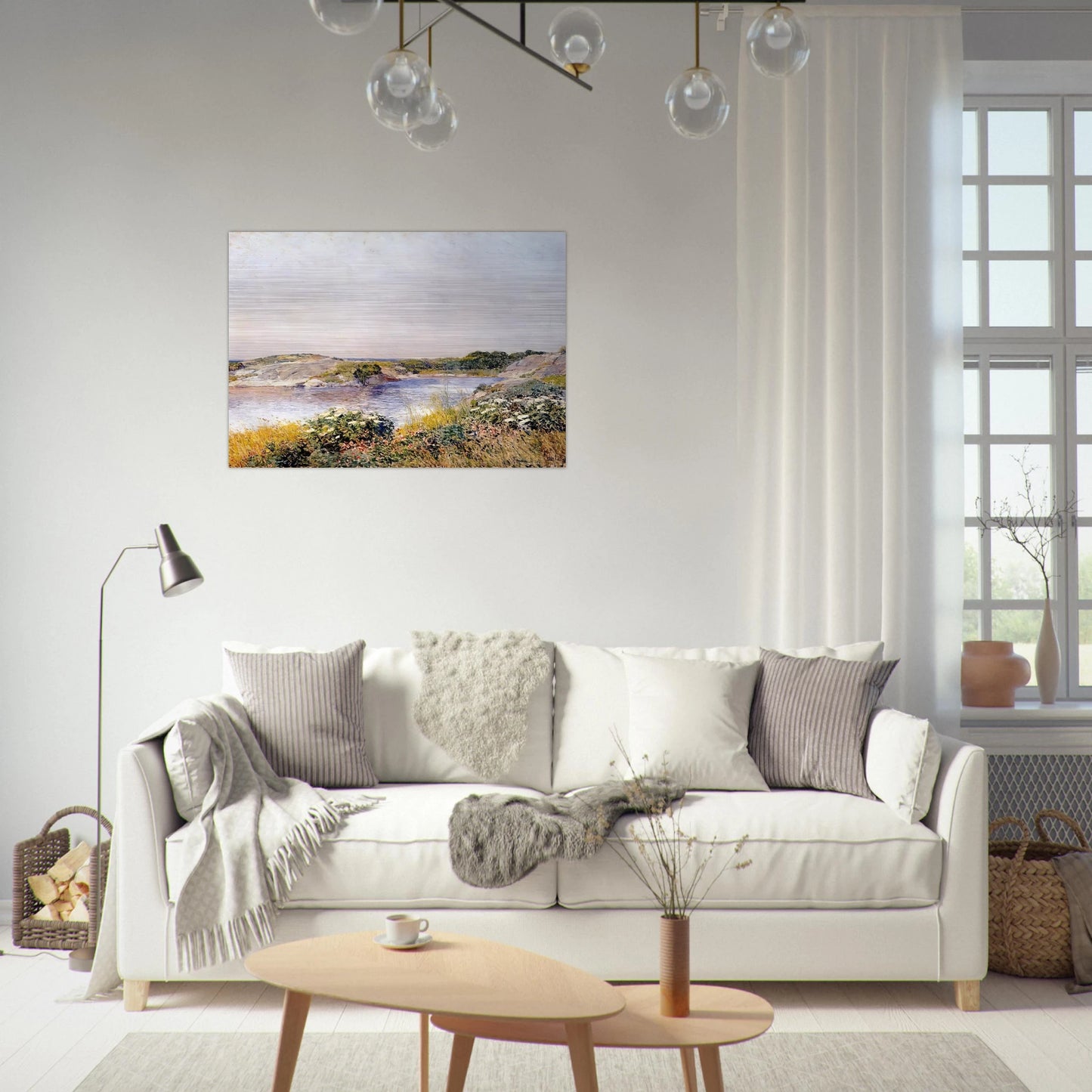 The Little Pond, Appledore - Childe Hassam Brushed Aluminum Print - 70x100 cm / 28x40 inches | Childe Hassam Aluminum Print | Childe Hassam Prints