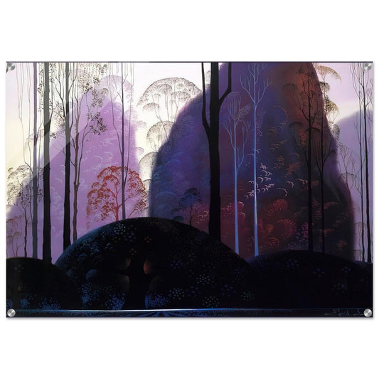 Mauve Redand Purple - Eyvind Earle Acrylic Print - 70x100 cm / 28x40″ inches
