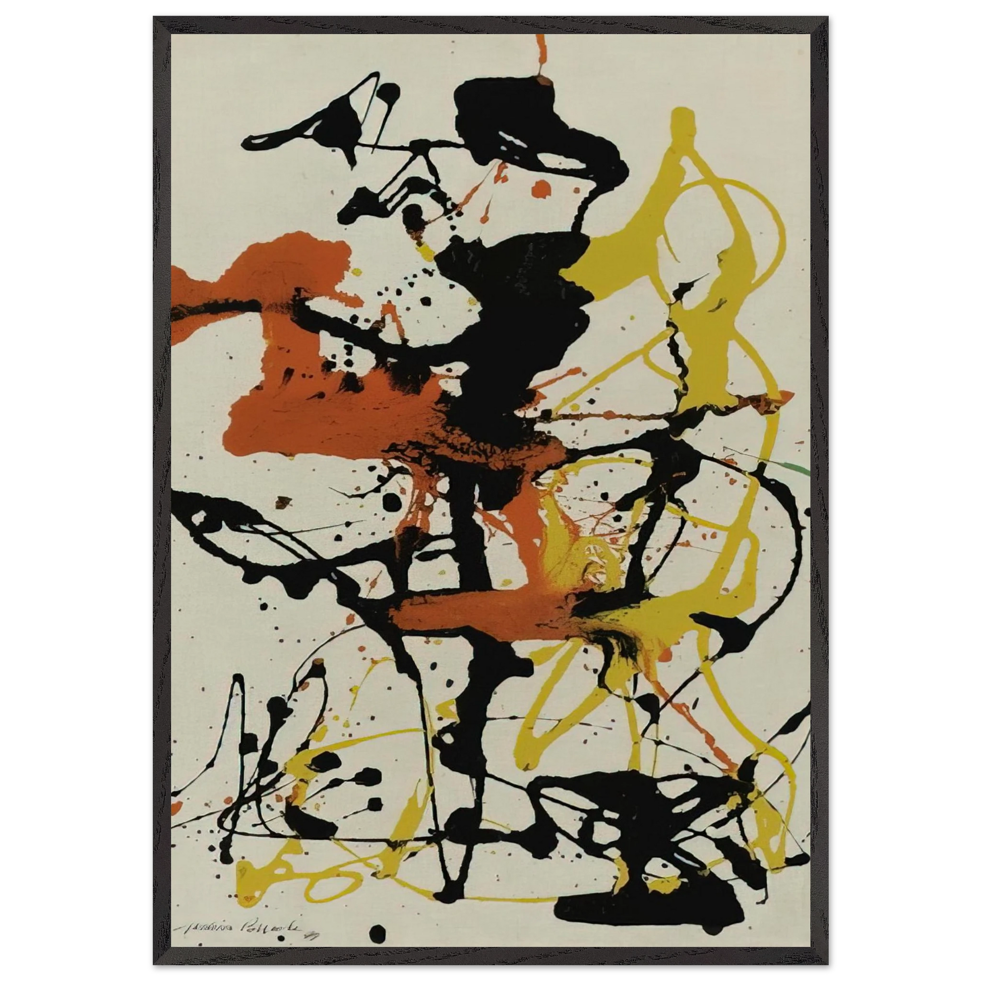 NUMBER 26 1949 - Jackson Pollock Framed Art Print – Black Wooden Frame - Default Title - -Framed Art Print