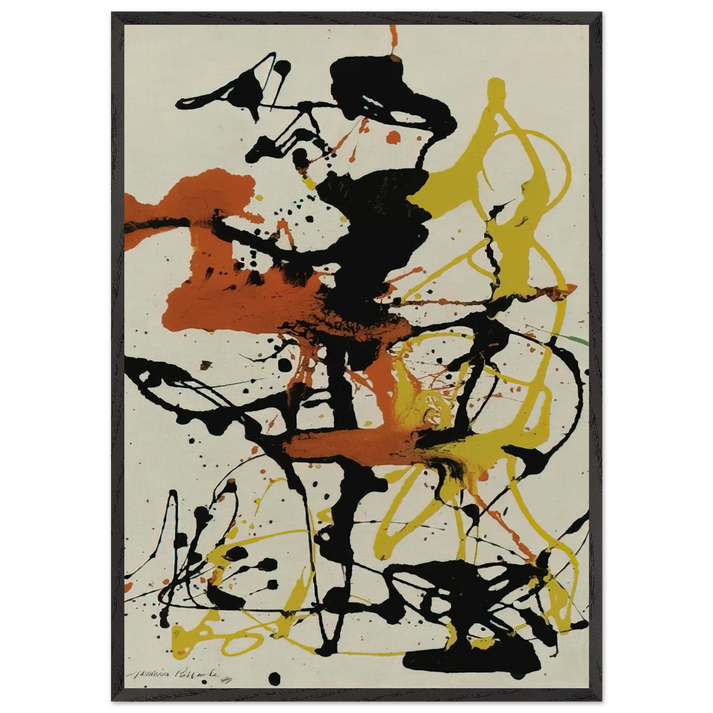 NUMBER 26 1949 - Jackson Pollock 70x100 cm / 28x40 inches Framed Art Print – Black Wooden Frame