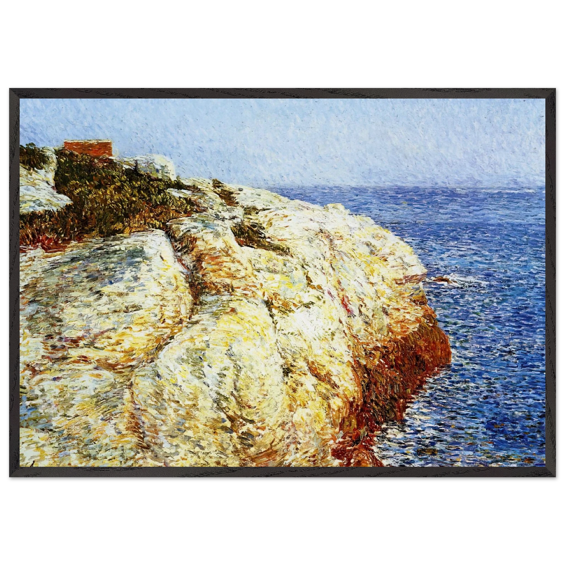 Northeast Headlands Appledore - Childe Hassam Framed Art Print – Black Wooden Frame - Default Title - -Framed Art Print