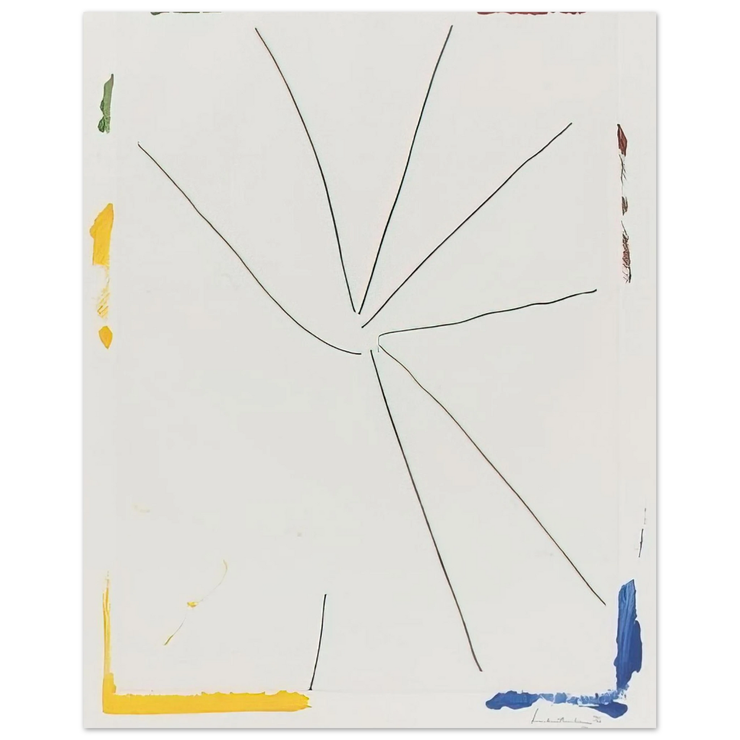 Helen Frankenthaler - Free Wheeling - 1971 Wall art - A1 (59.4 x 84.1  cm) - Premium Wooden Framed Poster With Fine Art Paper - White frame