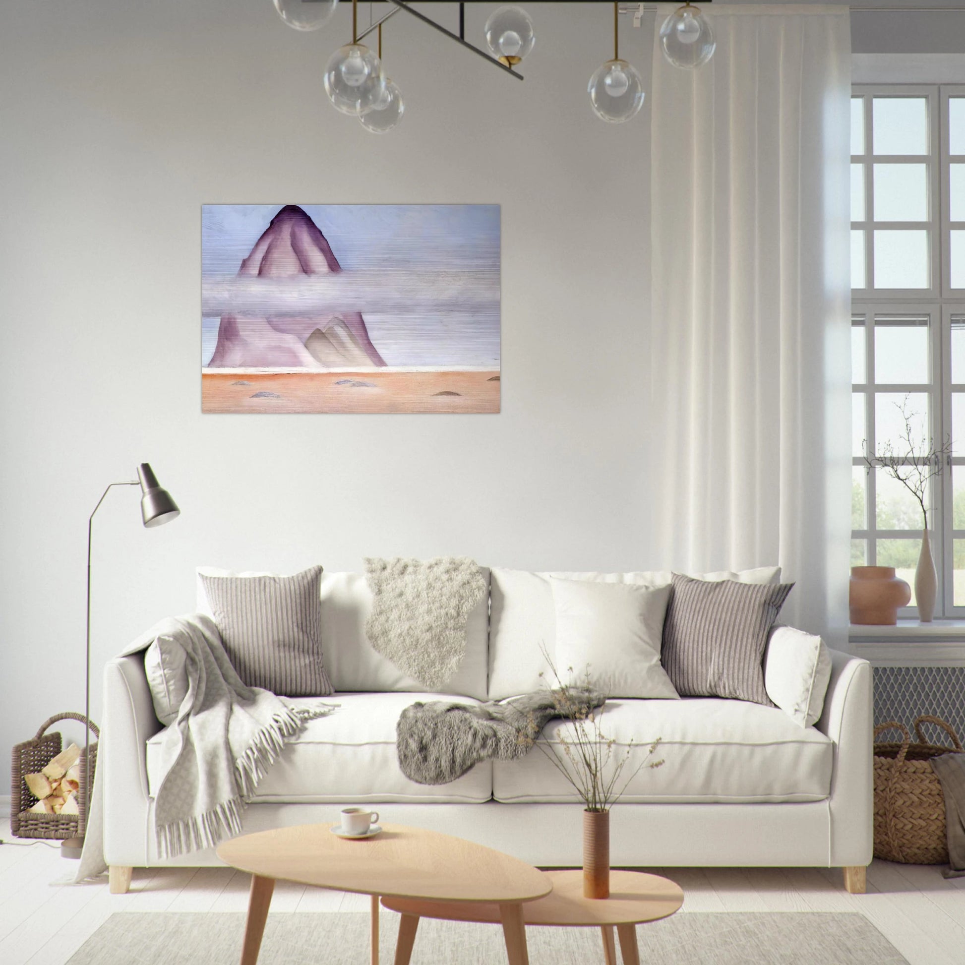 Misty - A Memory - Georgia O'Keeffe Brushed Aluminum Print - 70x100 cm / 28x40 inches | Georgia O'Keeffe Aluminum Print | Georgia O'Keeffe Prints