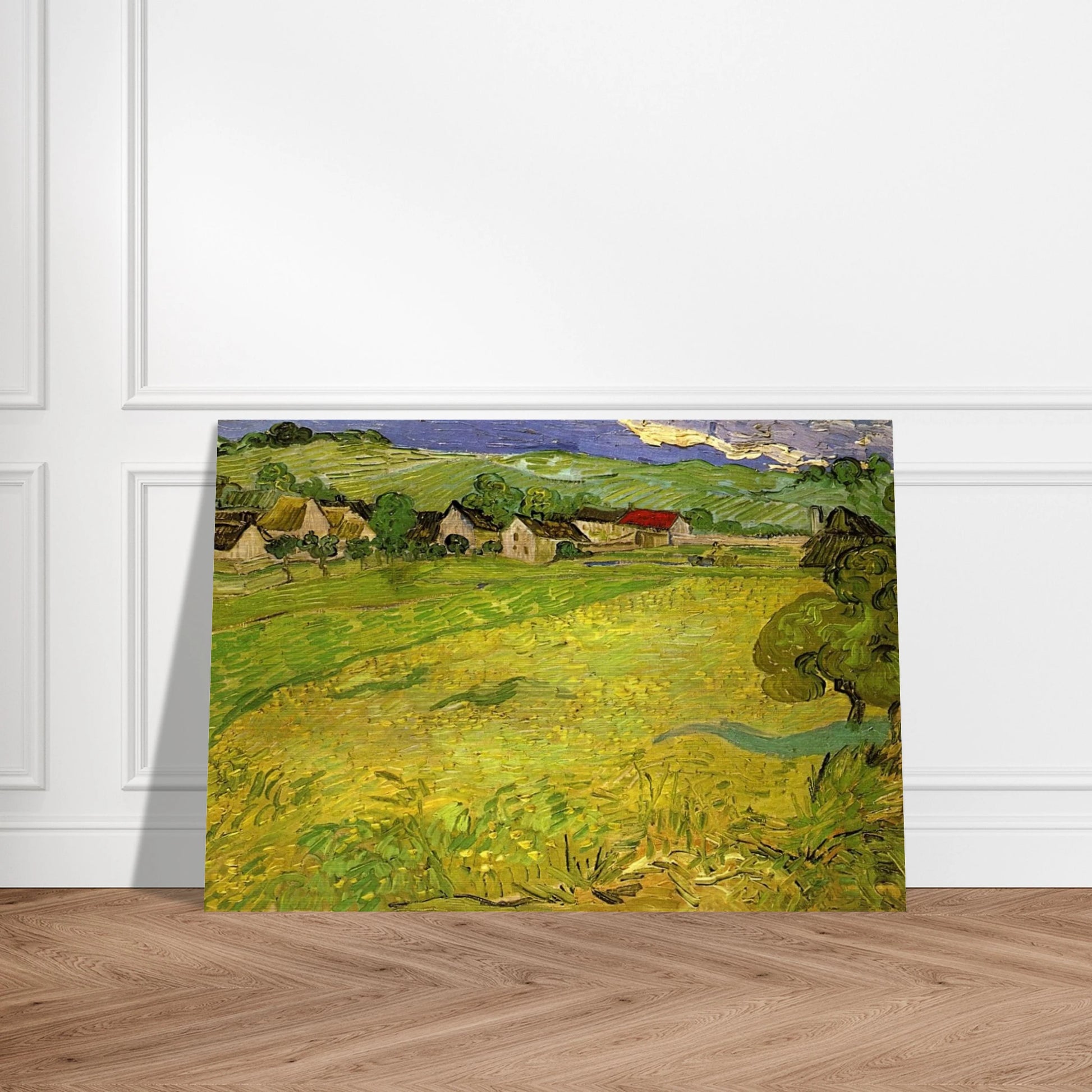 View of Vessenots near Auvers - Vincent van Gogh Brushed Aluminum Print - 70x100 cm / 28x40 inches | Vincent van Gogh Aluminum Print | Vincent van Gogh Prints