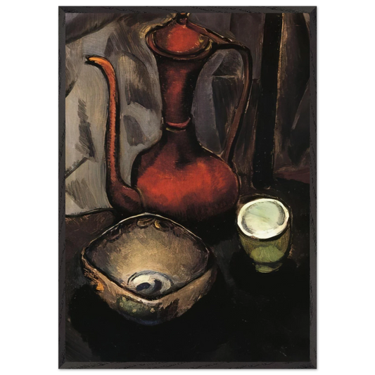 STILL LIFE WITH RED TEA KETTLE - Man Ray Framed Art Print – Black Wooden Frame - Default Title - -Framed Art Print