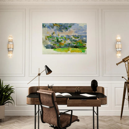 The Garden at Les Lauves - Paul Cézanne Brushed Aluminum Print - 70x100 cm / 28x40 inches | Paul Cézanne Aluminum Print | Paul Cézanne Prints