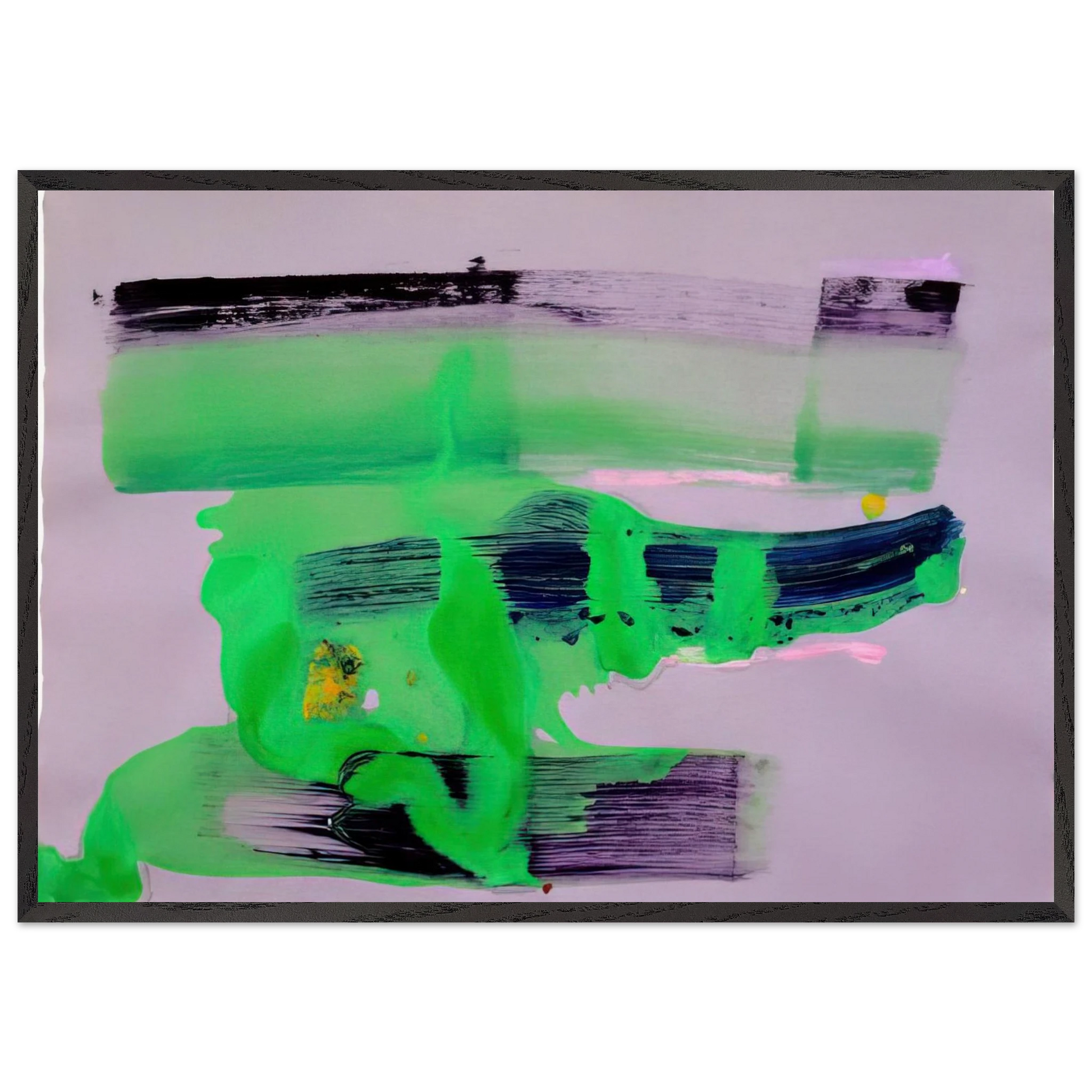 Untitled - 1980 N1 - Helen Frankenthaler Framed Art Print – Black Wooden Frame - Default Title - -Framed Art Print