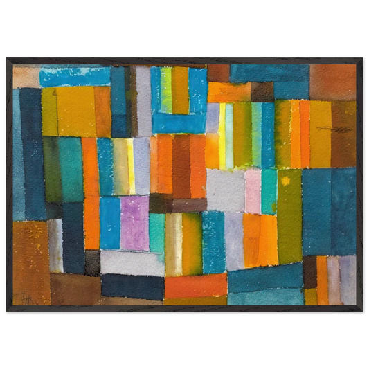 Composition in Orange and Blue-Green - 1957 - Johannes Itten Framed Art Print – Black Wooden Frame - Default Title - -Framed Art Print