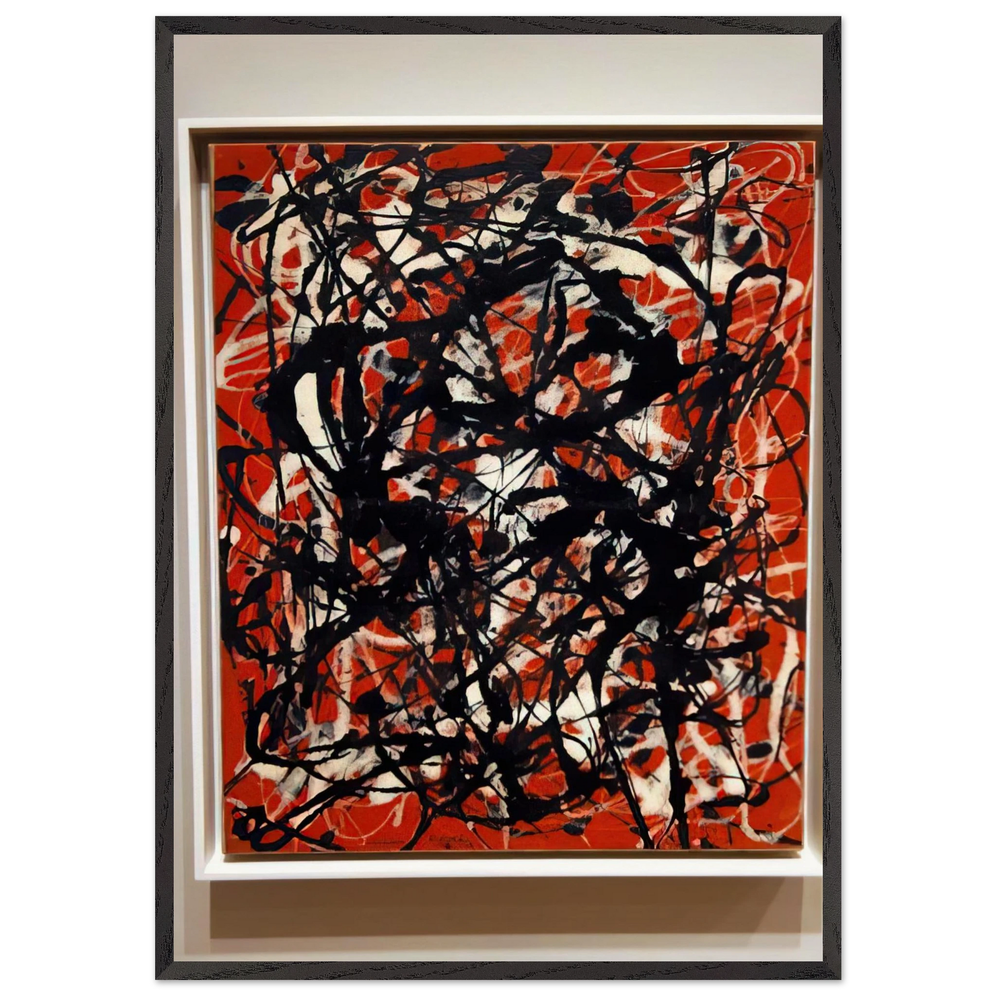 FREE FORM 1946 - Jackson Pollock Framed Art Print – Black Wooden Frame - Default Title - -Framed Art Print