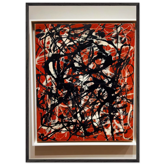 FREE FORM 1946 - Jackson Pollock Framed Art Print – Black Wooden Frame - Default Title - -Framed Art Print