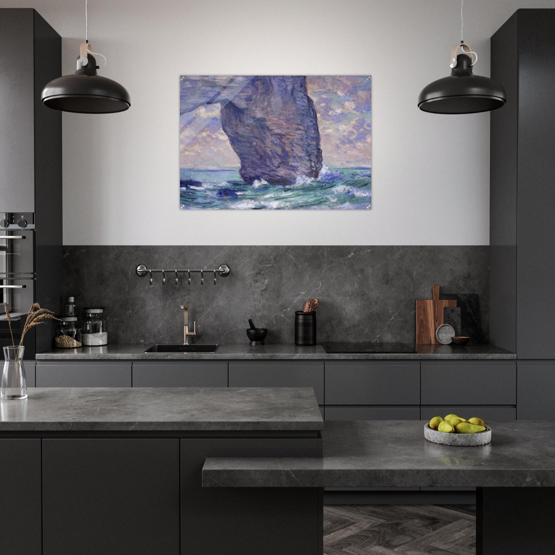 The Manneport, Seen from Below - claude monet Acrylic Print - 70x100 cm / 28x40″ inches