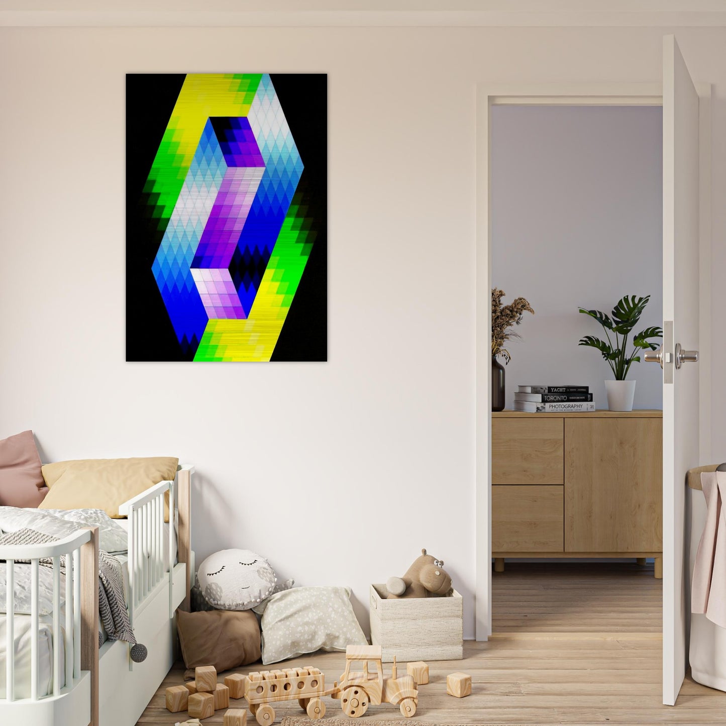 Keple Gestalt - 1968 - Victor Vasarely Brushed Aluminum Print - 70x100 cm / 28x40 inches | Victor Vasarely Aluminum Print | Victor Vasarely Prints