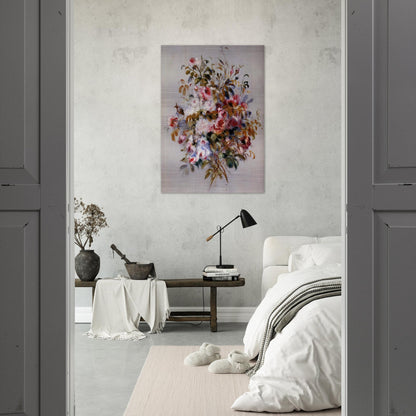 A Bouquet of Roses - Pierre-Auguste Renoir Brushed Aluminum Print - 70x100 cm / 28x40 inches | Pierre-Auguste Renoir Aluminum Print | Pierre-Auguste Renoir Prints