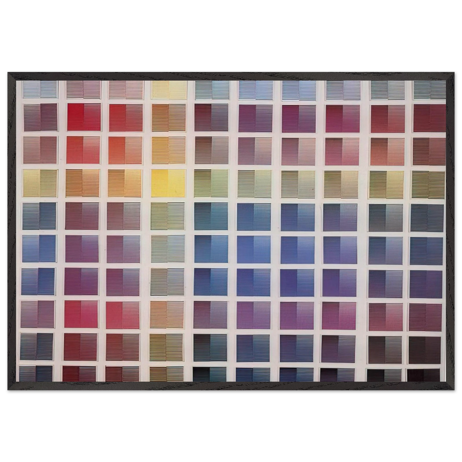 La ricerca del colore - 1968 - Dadamaino Framed Art Print – Black Wooden Frame - Default Title - -Framed Art Print