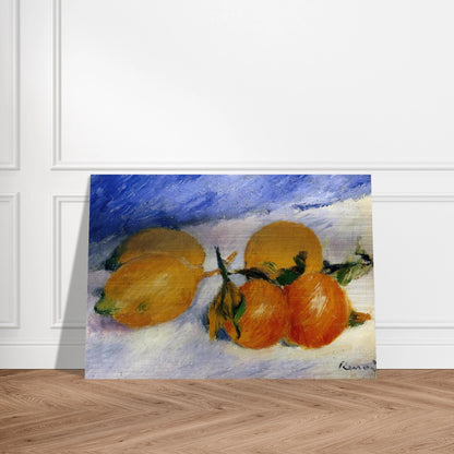 Still Life with Lemons and Oranges - Pierre-Auguste Renoir Brushed Aluminum Print - 70x100 cm / 28x40 inches | Pierre-Auguste Renoir Aluminum Print | Pierre-Auguste Renoir Prints
