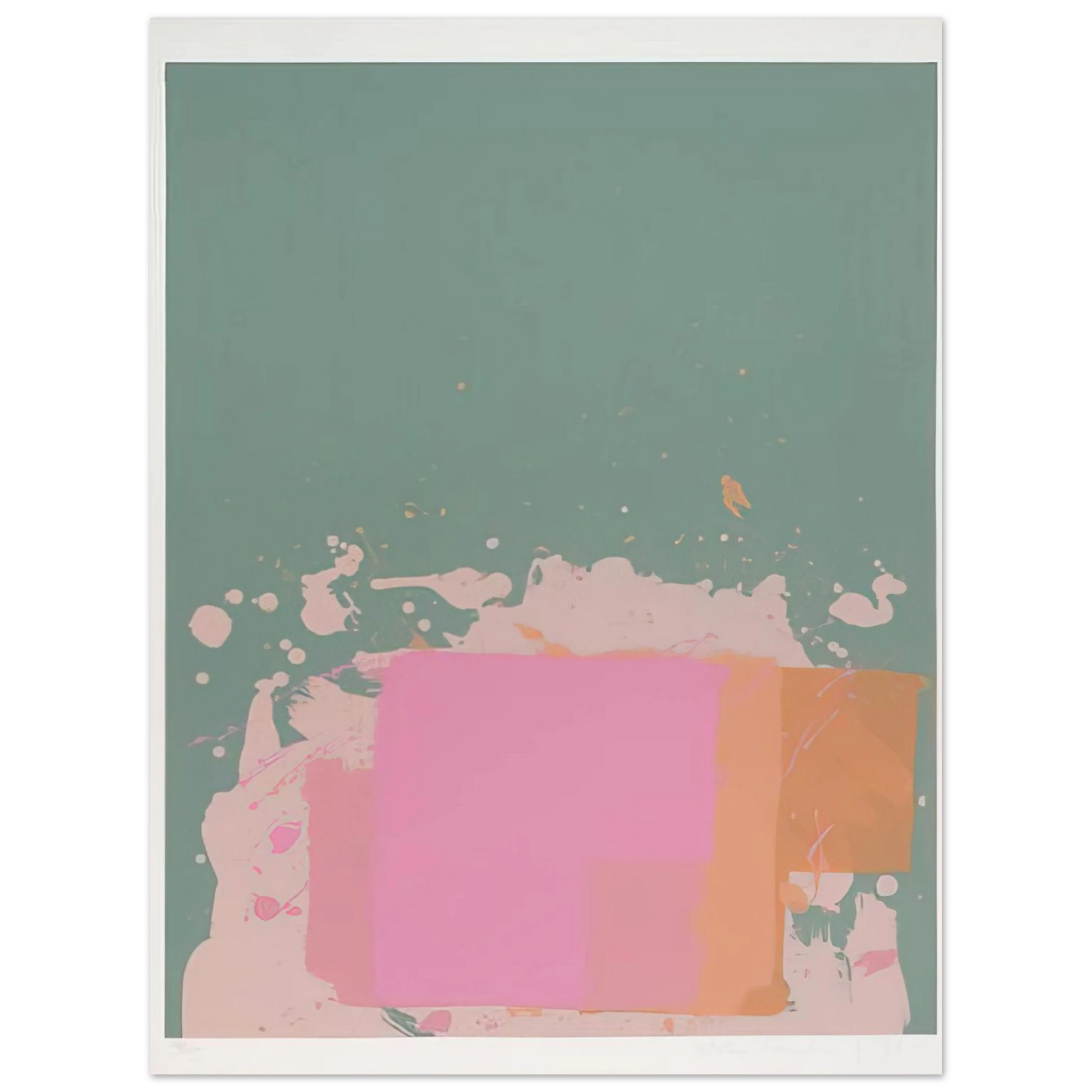 John Hoyland - Green, Orange, Pink - 1971 Fine Art Poster - Default Title