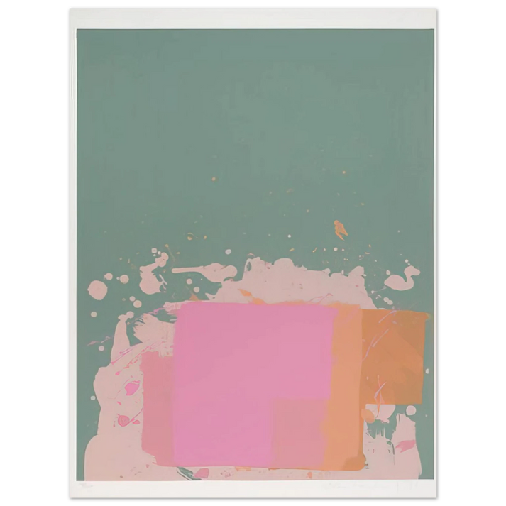 John Hoyland - Green, Orange, Pink - 1971  75x100 cm / 30x40inches Fine Art Poster