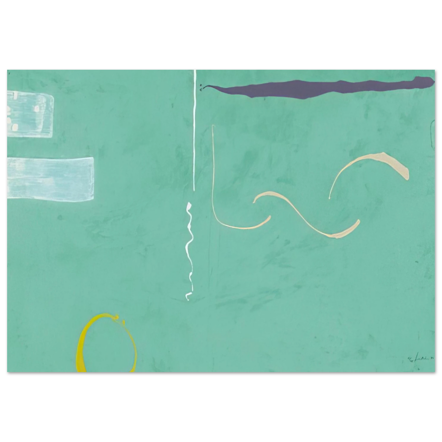 Helen Frankenthaler - Tahiti - 1989 Wall art - 45x60 cm / 18x24 inches - Premium Wooden Framed Poster With Fine Art Paper - Black frame