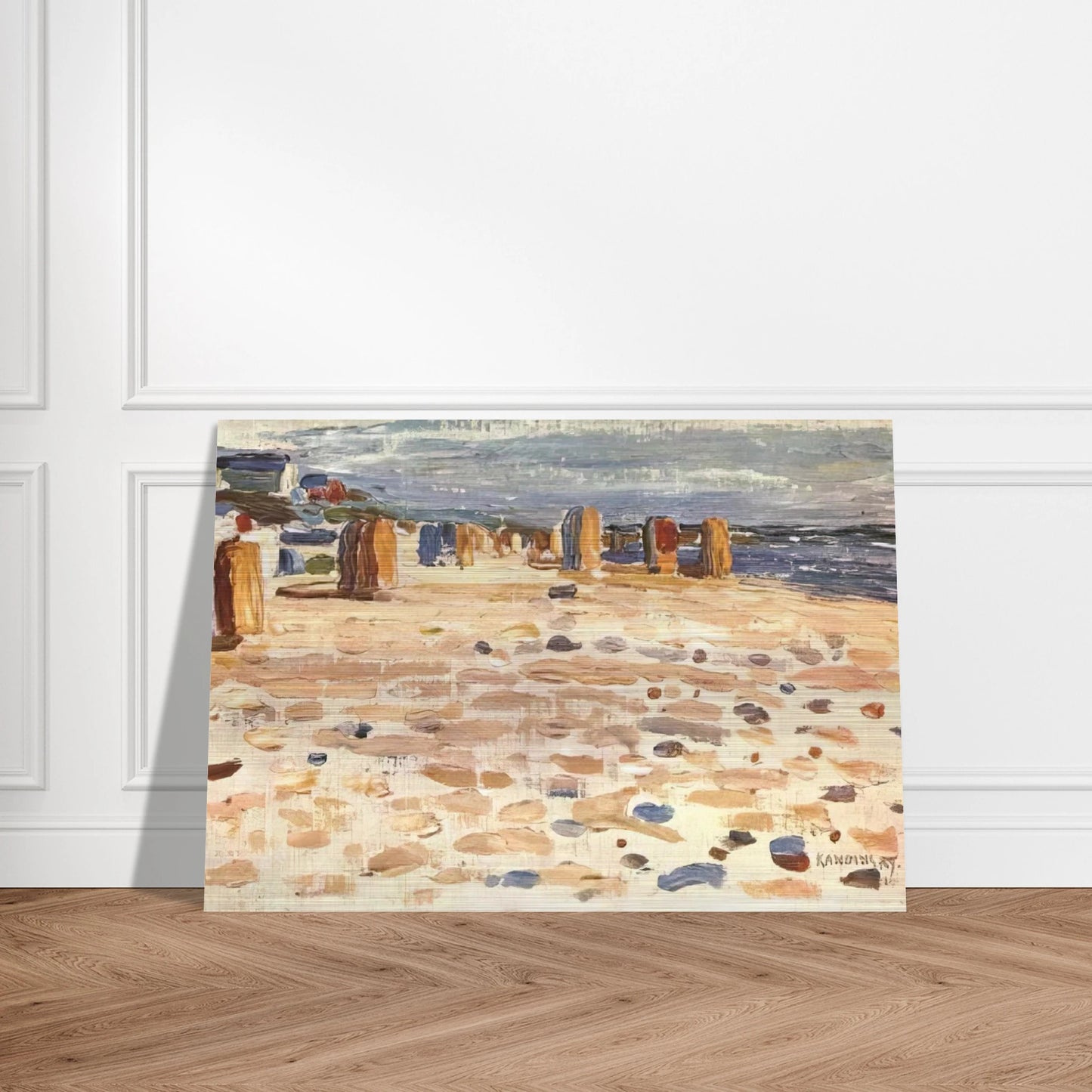 BEACH BASKETS IN HOLLAND 1904 - Wassily Kandinsky Brushed Aluminum Print - 70x100 cm / 28x40 inches | Wassily Kandinsky Aluminum Print | Wassily Kandinsky Prints