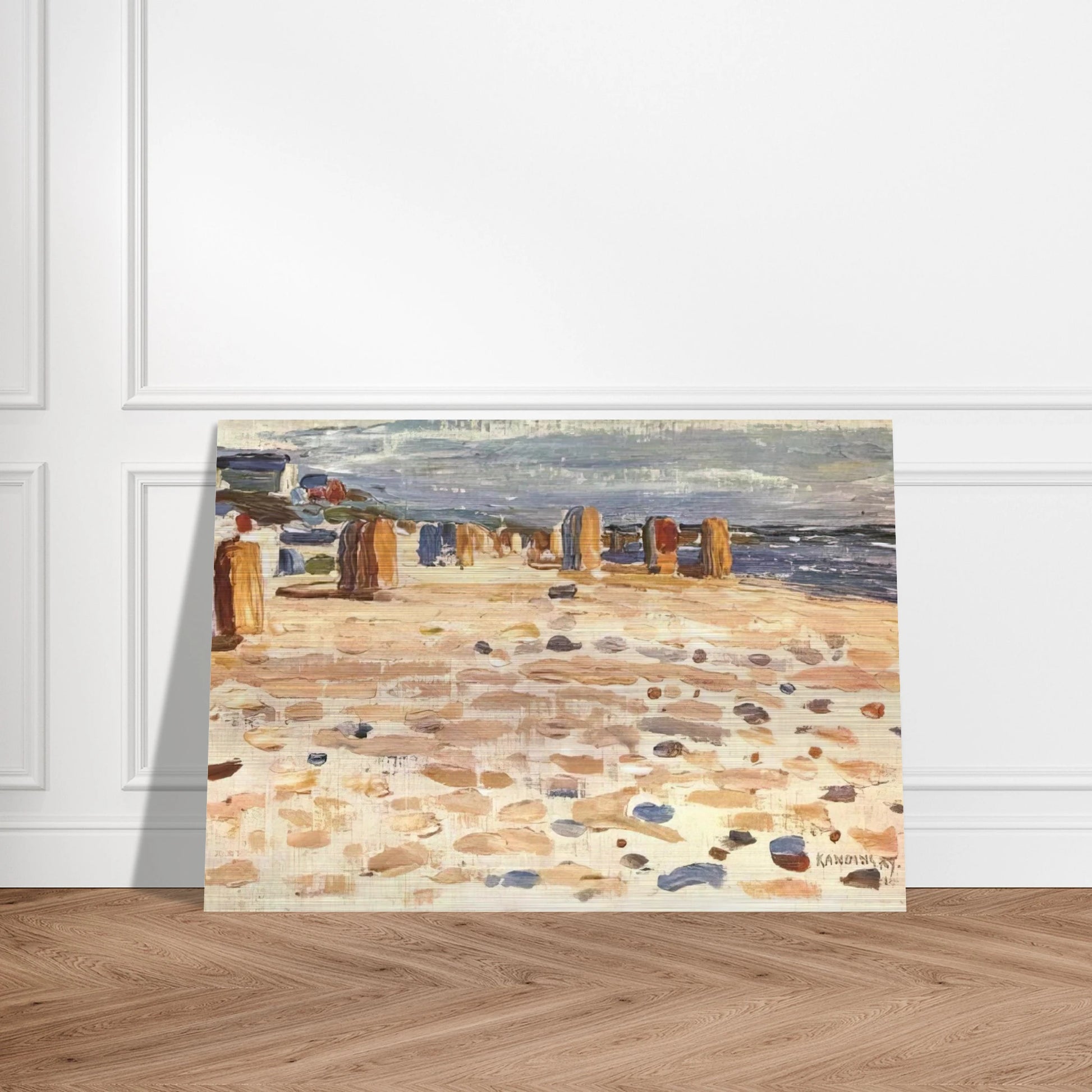 BEACH BASKETS IN HOLLAND 1904 - Wassily Kandinsky Brushed Aluminum Print - 70x100 cm / 28x40 inches | Wassily Kandinsky Aluminum Print | Wassily Kandinsky Prints