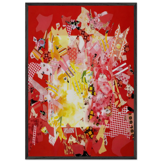 Explode - 1972 - Miriam Schapiro Framed Art Print – Black Wooden Frame - Default Title - -Framed Art Print