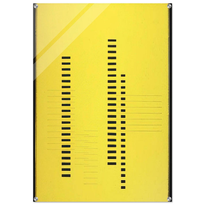 SKYSCRAPERS ON TRANSPARENT YELLOW 1929 - Josef Albers Acrylic Print - 70x100 cm / 28x40″ inches