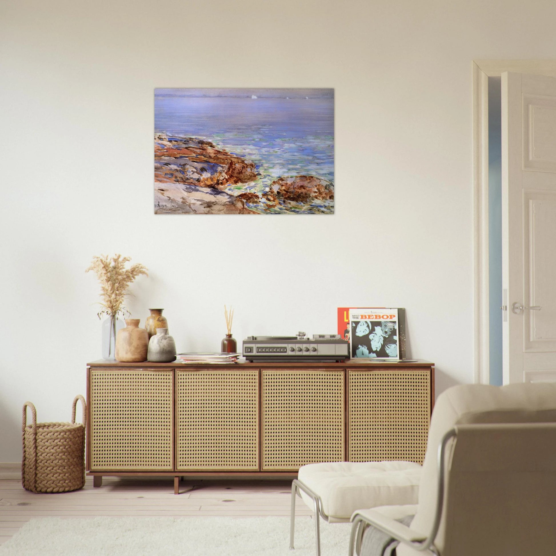 Seascape, Isles of Shoals - Childe Hassam Brushed Aluminum Print - 70x100 cm / 28x40 inches | Childe Hassam Aluminum Print | Childe Hassam Prints