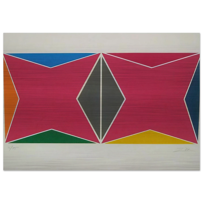 Geometric Composition - Hard Edge Painting - Larry Zox Brushed Aluminum Print - 70x100 cm / 28x40 inches | Larry Zox Aluminum Print | Larry Zox Prints