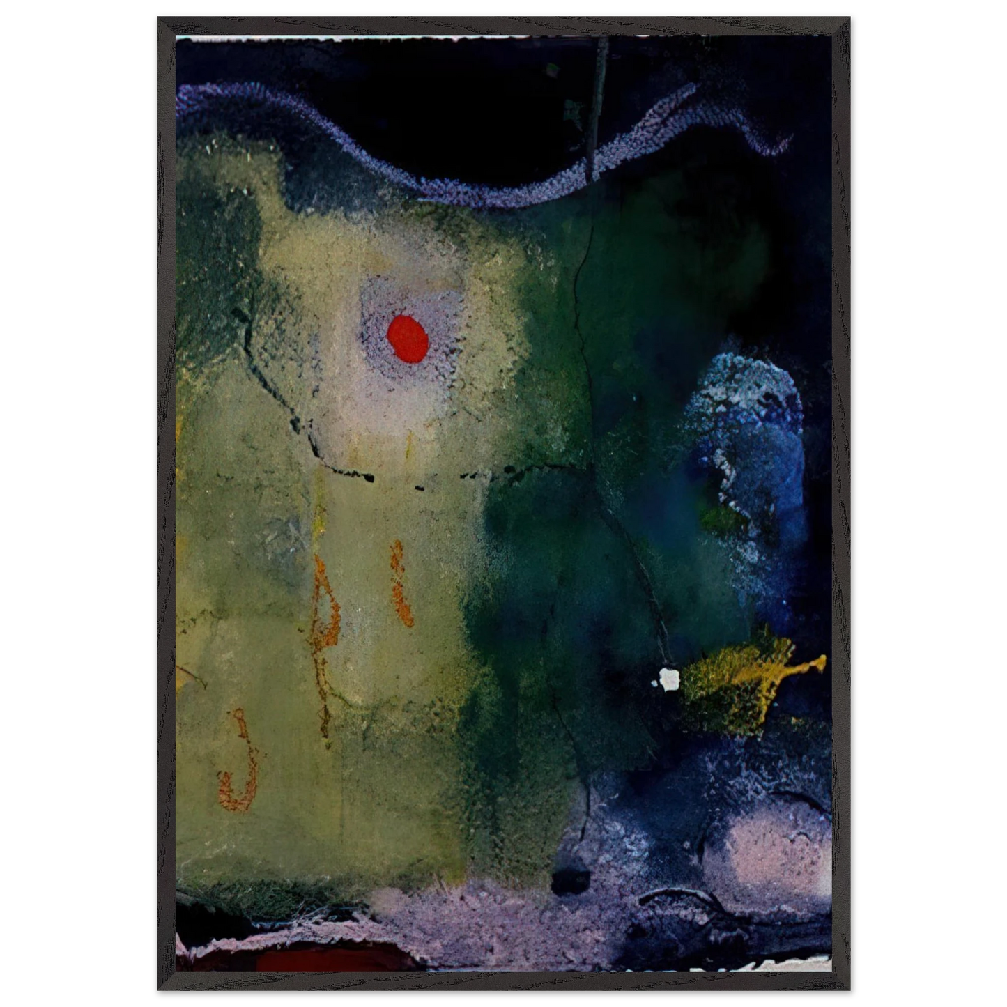 The Other Side of the Moon - 1995 - Helen Frankenthaler Framed Art Print – Black Wooden Frame - Default Title - -Framed Art Print
