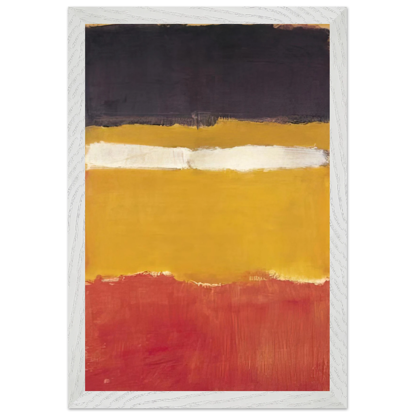 Mark Rothko - Number 24 Untitled - 1951 Wall Art - 60x80 cm / 24x32 inches - Premium Wooden Framed Poster With Fine Art Paper - Wood frame